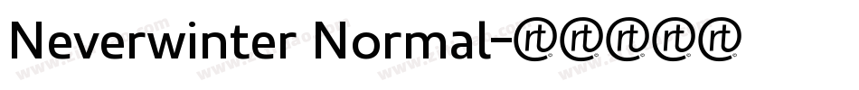 Neverwinter Normal字体转换